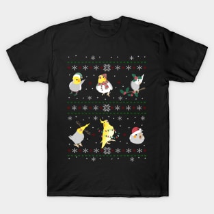 cockatiel ugly christmas T-Shirt